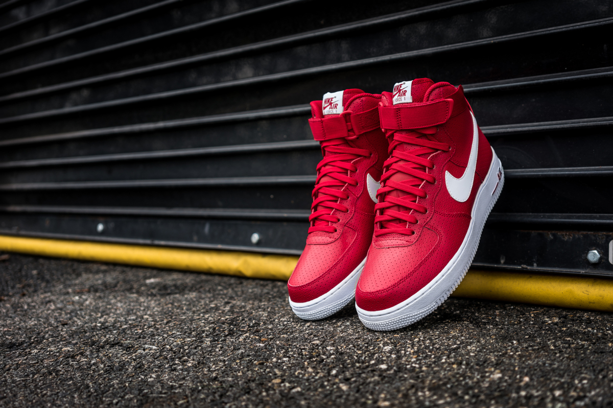 red and white air force 1 high