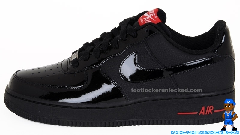 black air force 1 with red bottom