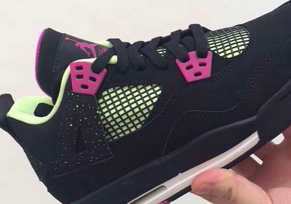 Air Jordan IV (4) Retro GS – Black / Purple-Volt - Air 23 - Air Jordan ...