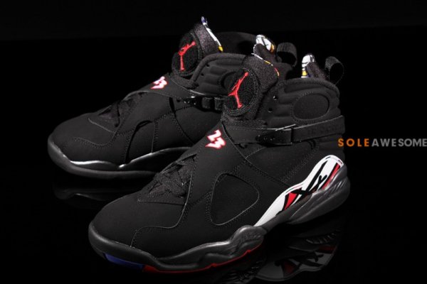 Mens Air Jordan 8 VIII) Retro Black Red shoes