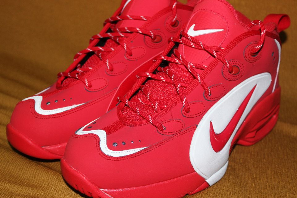 penny hardaway shoes red and white